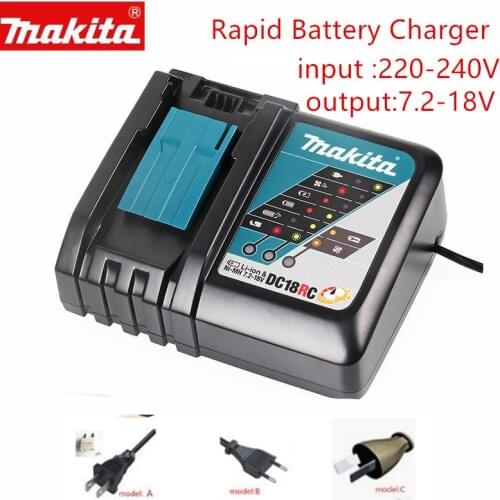MAKITA DC18RCT DC18RC CHARGER Lithium Ion / Ni-MH 14.4V 18V BL1830 Bl1430 BL1840 BL1830B BL1850 BL1860 BL1890 DC18RC DC18RA