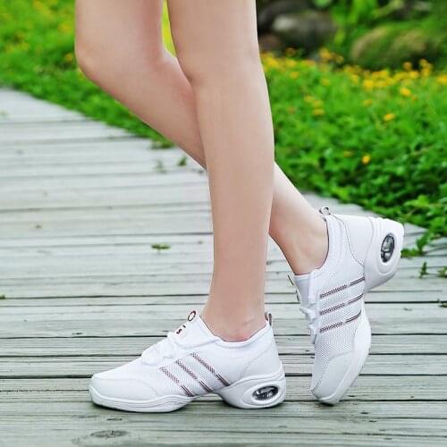 Soft Outsole Breath Dance Shoes Women Sports Feature Dance Sneakers Jazz Hip Hop Shoes Woman Professional Dance Shoes