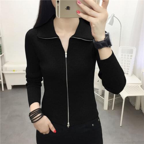 Sweaters Womens Plus Size Short Knit 2021 Autumn Knitted Woollen Zipper Splicing Cardigan Jumper Jerseys Sweater Coats Woman