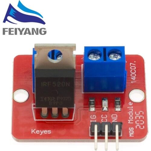 10PCS 0-24V Top Mosfet Button IRF520 MOS Driver Module MCU ARM