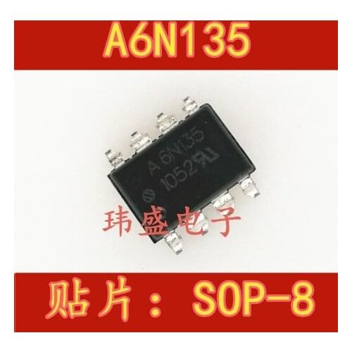 10pcs 6N135 6N135 SOP8 EL6N135S HCPL-6N135 A6N135
