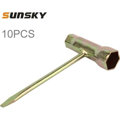10 PCS Car Tire Welding Tire Removal Tool Chainsaw T Wrench Socket Spark Plug Wrench Handle Wrench Spark Plug for Chainsaw Saw