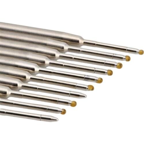 10pcs Universal Standard Style Blue Ink 1MM Medium Nib Ball Point Pen Refills