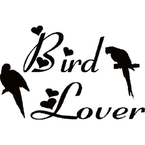 16cm * 10.4cm Fashion Creative Charming Bird Couple Pattern Car Decal Pvc Classic Decoration Suitable for All Kinds of Cars