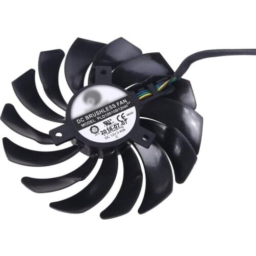2 PLD10010S12HH FOR MSI Radeon RX480 580 GTX1080Ti 1070 Graphics Card Cooler Fan