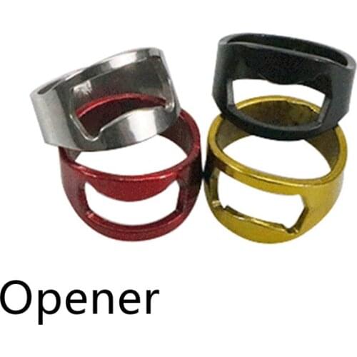 22mm Mini Bottle Opener Creative Finger Ring Openers Wine Beer Cap Opening Remover Finger Thumb Ring Bar Kitchen Gadgets