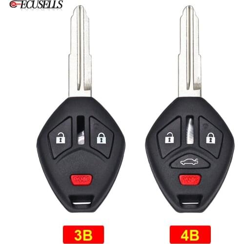 3/4 Button Remote Smart Car Key Shell Case for Mitsubishi Eclipse Lancer Outlander Galant Endeavor Mirage Uncut Right Blade