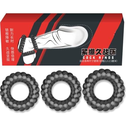 3pcs Time Delay Penis Ring Cock Ring Adult Products Male Sex Toys,Delaying Ejaculation Ring for Men Penis Long Time Erection Toy