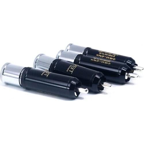 4pcs 0152AG RCA Pure Copper Hi-End HIFI Silver Plated Male Audio Cable Cord RCA plug Plugs Connector Jack