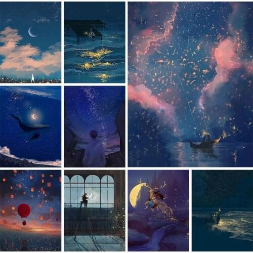 5D DIY Diamond Painting Hand-painted Landscape Rhinestone Mosaic Handmade Home Art Decoration Painting Can Be Customized