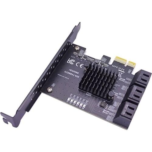 6Gbps SATA 3.0 to PCI-E Controller Card 6 Ports SATAIII PCIe Expansion Card PCI Express Adapter Converter