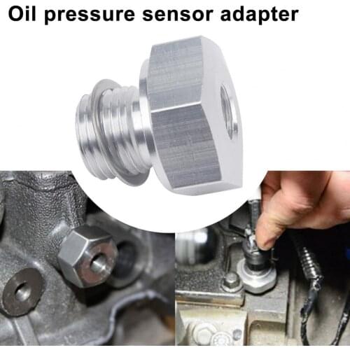 Sensor Adapter Easy to Install Anti-corrosive Aluminum Alloy Male M16x1.5 to Female 1/8 NPT Oil Pressure Adapter for LS Series E