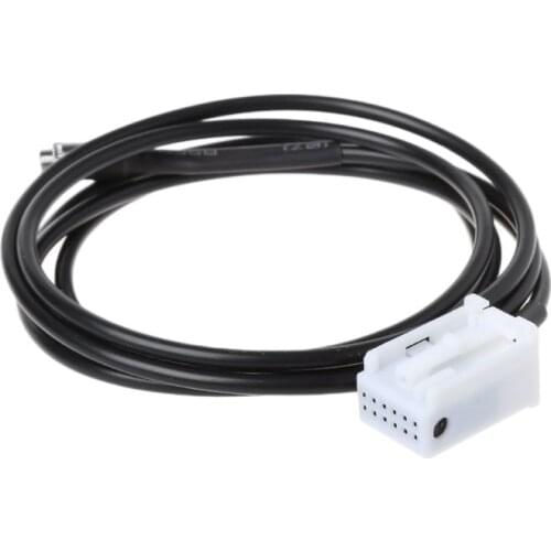 N0HF Car Aux Cable Adapter 12pin Female Interface Wire For Radio Player