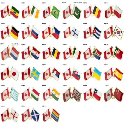 Flag Laple Pin Badge Brooch Canada friendship Ethiopia Ireland Brazil Pakistan Belgium Poland Germany Russia Philippines Finland