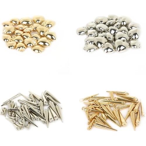 Fashion 30-200pcs/lot DIY Beads Heart and Long Nail type Plastic CCB Loose Spacer Beads Charm For Jewelry Making