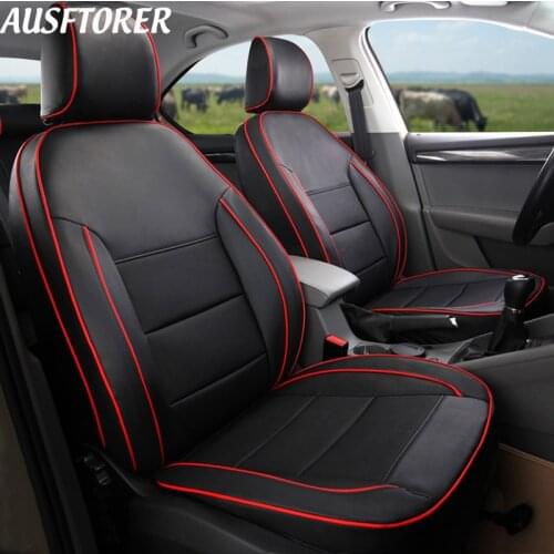 AUSFTORER Cowhide Leather Cover Seat for BMW 318i 320i 320d 325i 328i 335i Automobiles Seat Covers Cushion Full Set Accessories