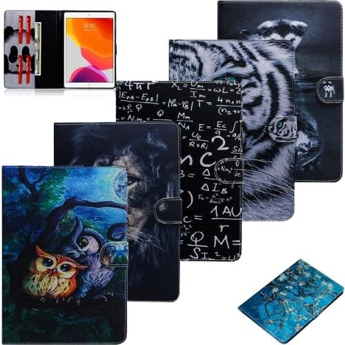Tiger Case for 10.2 iPad 2019 7th Generation PU Leather cute silicone Printed Tablet Case for ipad Pro 10.5 ipad Air 3 2019 skin