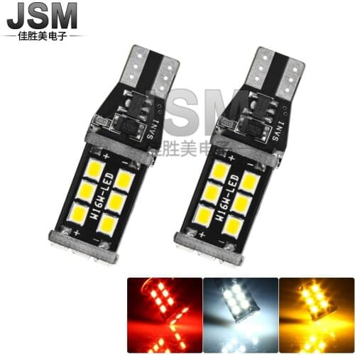 Decoding Automobile LED Bulb CANBUS W16w T15 2835 15smd Led Turn Signal Reversing Lamp Car Accessories Car Led Light