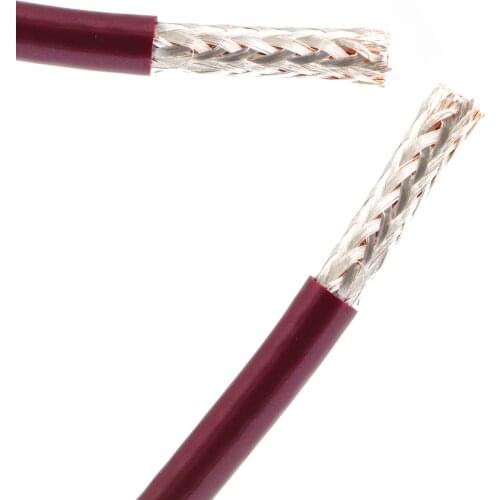 New DIY HiFi Audio Line 4N Pure Silver Conductor RCA XLR Bulk Cable Square Core Speaker Wire for HiFi Audio Amplifier CD Player