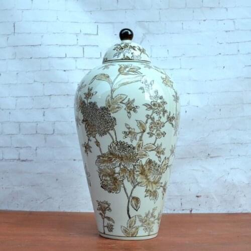 Jingdezhen ceramic ginger jars Antique Porcelain temple jars porcelain chinese ginger jar