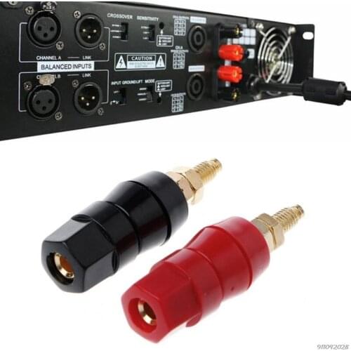 Speaker Terminal 4mm Banana Plug Red and Black Connector Amplifier Binding Post Speaker Jack Electrical Equipment 21 wholesales