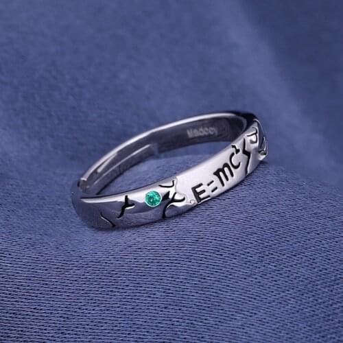 Japanese Anime Dr.STONE Ishigami Senku 925 Sterling Silver Finger Ring Adjustable Jewelry Cosplay Xmas Gift USA size 6/7/8
