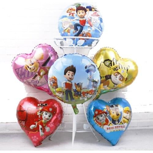 Hot 2021 Paw Patrol Birthday Decoration Figure Toys Puppy Patrol Balloon Toys Party Room Decor Chase Marshall Ballon Kids Toy