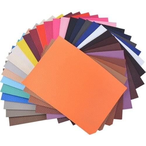 Lychee 10 PC 21x30cm A4 Suede PU Leather Fabric High Ouality Synthetic Leather DIY Material For Garments Handbag Belts