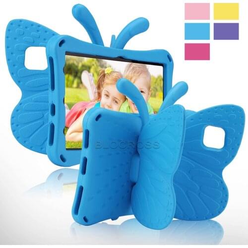 Cute Cartoon 3D Butterfly Case for Samsung Galaxy Tab A7 10.4 2020 Funda SM-T500/T505 EVA Light Weight Kid Shockproof Shell Case