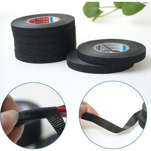 New Type Adhesive Cloth Tape For Cable fabric wiring loom Harness Wiring Loom Width 9mm Length 15M