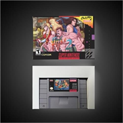 Final Fight 2 - Action Game Card US Version with Retail Box