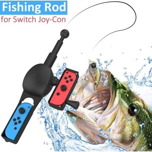 NS Switch Fishing Rod for Bass Pro Shops and Legendary Fishing for Nintendo Switch Joy-Con Fishing Game Controller Accessories