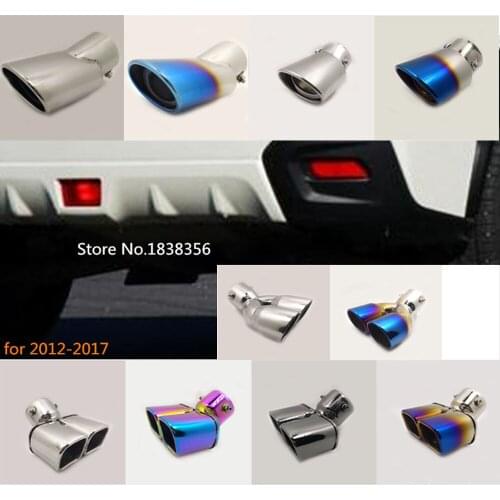 For Subaru XV 2012 2013 2014 2015 2016 2017 car muffler exterior end pipe outlet dedicate stainless steel exhaust tip tail 1pcs