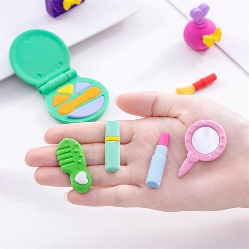 Womens Cosmetics Shape Eraser Kawaii School Office Supplies papelaria Children Learning Stationery Materiale Scolastico