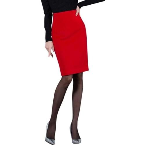 New 2020 Autumn Winter Women Skirt Fashion Female High Waist Pencil Skirt Woolen Mid Long Skirt Skirts Women S384