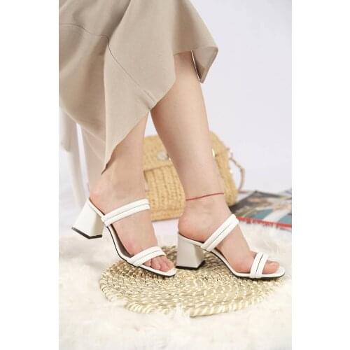 Flr Nigel Double Stripe High-Heeled Female Slippers