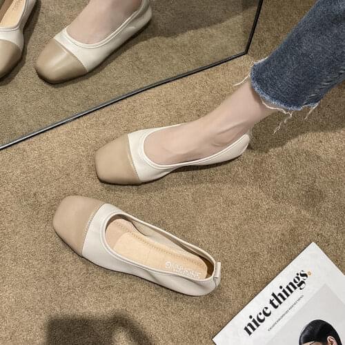 2021 New Spring and Summer Flat Peas Single Shoes Women All-match Shallow Mouth Soft Spring and Autumn Shoes