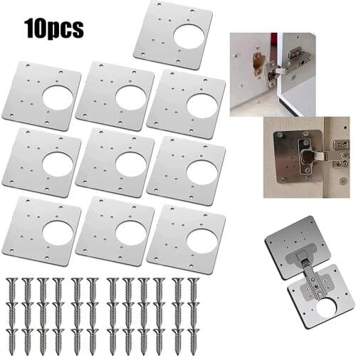 10pc Hinge Repair Plate Foldable Table Cabinet Door Hinger Cabinet Furniture Drawer Window Door Furniture Hardware Accessoriesl