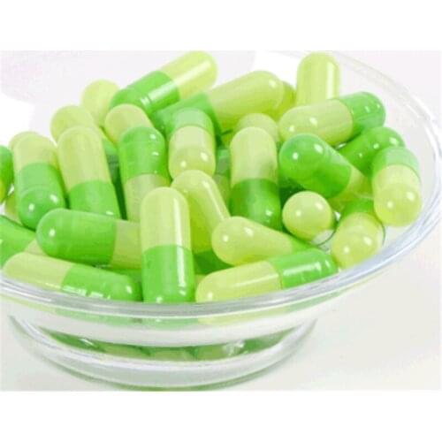 10,000pcs/lot) separated 0# dark green/light green color capsule,empty capsule,gelatin capsule/Tattoo accessories