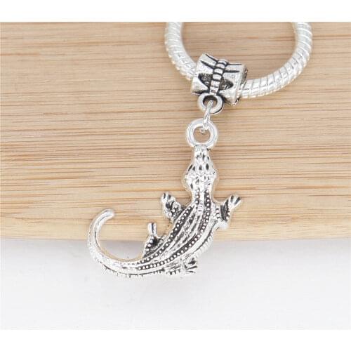 Classic beads 20pcs/lot crocodile charms fit bracelet diy jewelry making