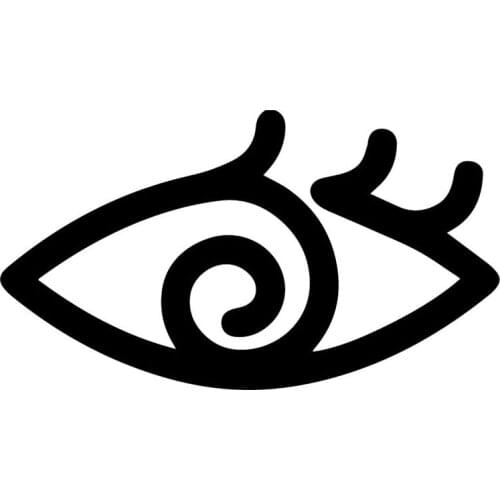 15.5X8.7CM Eye Curls Minimal Rear Windshield Window Decoration Car Sticker Decal