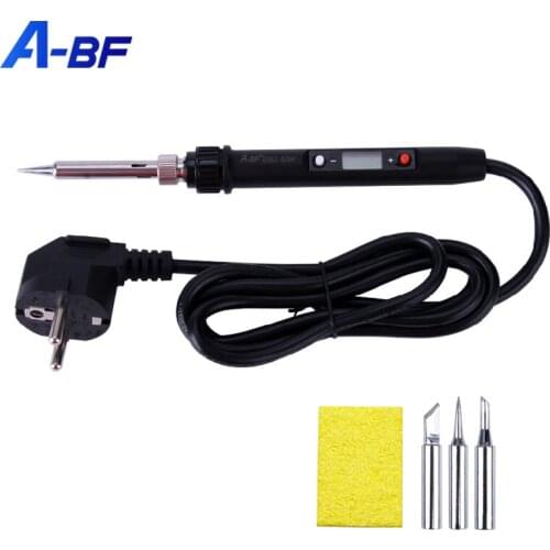 A-BF Digital Soldering Iron 110V/220V LCD 60W Welding Tool Solder Iron Kit With 3 Solder Tips And 1 Sponge for Free 180-480°C