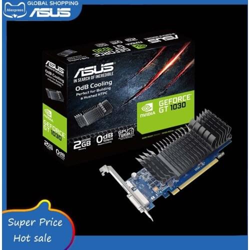 Asus GT1030-SL-2G-BRK Graphics Card GeForce® GT 1030 2GB GDDR5 PCI Express 3.0 4X Video Card