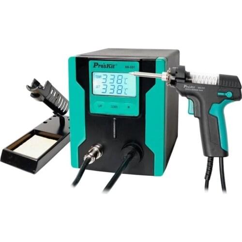 Proskit SS-331H ESD LCD Digital Electric Desoldering Pump BGA Desoldering Suction Vacuum Solder Sucker Gun Auto Sleep 110V/220V