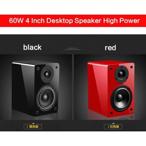 60W High Power 4 Inch Home Speaker NS-1800 Passive Bookshelf Surround Sound Box High Fidelity Audio Computer Desktop Front Audio