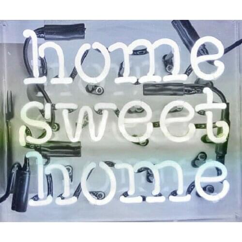 14“ Home Sweet Home Acrylic Custom Neon Light Lamp Sign Beer Bar Handmade Glass Decorate Home Wall Room Windows Tube Artwork