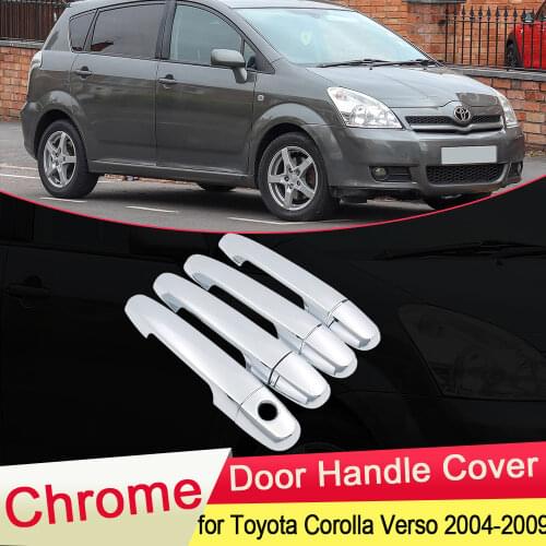 For Toyota Corolla Verso AR10 2004 2005 2006 2007 2008 2009 Chrome Door Luxuriou Handle Cover Trim Car Catch Styling Accessories