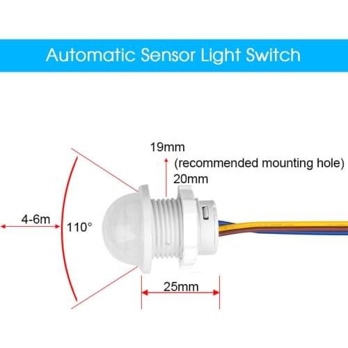 110v 220v Home Indoor Outdoor Infrared Light Motion Sensor Time Delay Home Lighting PIR Switch LED Sensitive Night Lamp