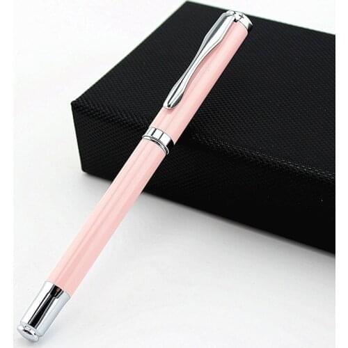 Stationery Set Metal Silver clip Roller Ball Pen School Office Suppliers Signature Ballpoint Pen Good Quality Gel Pens Gift