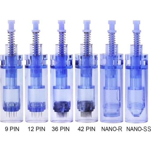 50pcs original derma pen cartridge microneelding tattoo cartridge needles professional for microneedling a1 machine